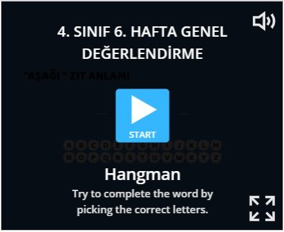 4. SINIF 6. HAFTA GENEL DEĞERLENDİRME(ANAHTAR KAVRAMLAR)