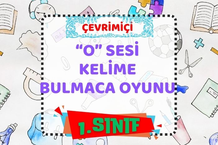 “o” SESİ KELİME BULMACASI