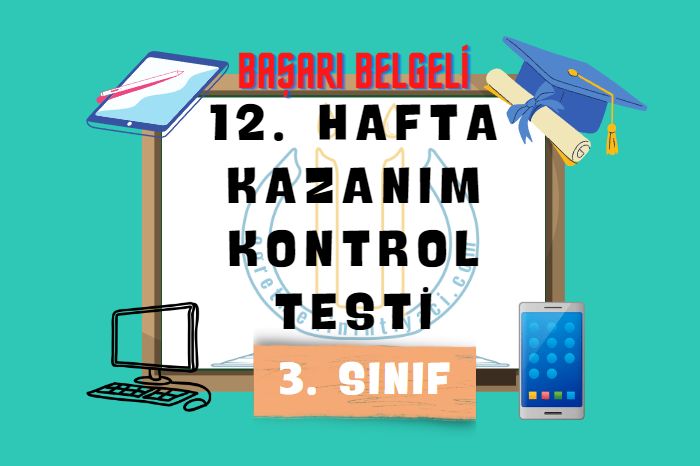 3. SINIF 12. HAFTA KAZANIM KONTROL TESTİ