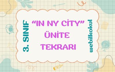 “IN MY CITY” ÜNİTESİ KELİME ÇALIŞMASI