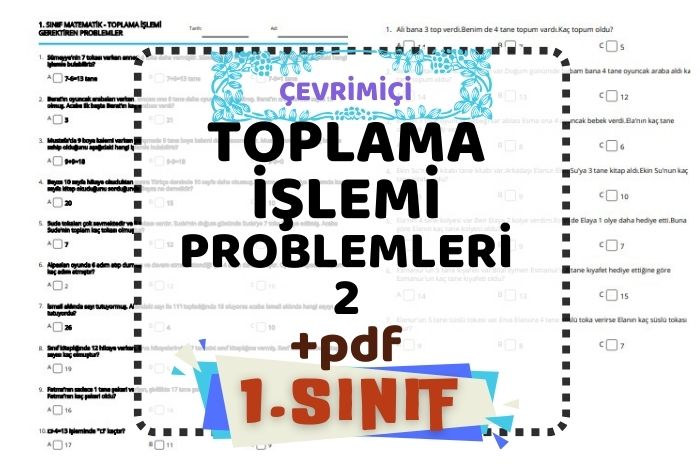 TOPLAMA İŞLEMİ PROBLEMLERİ 2