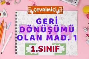 GERİ DÖNÜŞÜMÜ OLAN MADDELER 1