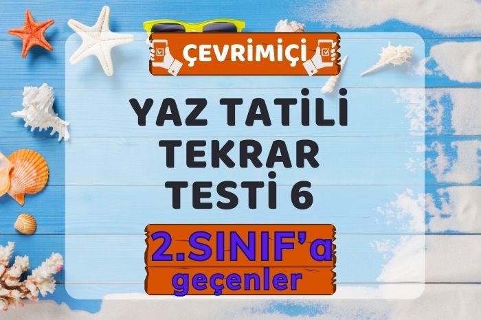 2. SINIFA GEÇENLERE YAZ TATİLİ ÇALIŞMASI 6