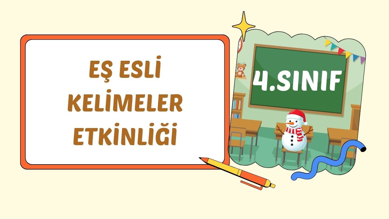 EŞ SESLİ(SESTEŞ) Mİ DEĞİL Mİ KELİME ÇALŞMASI
