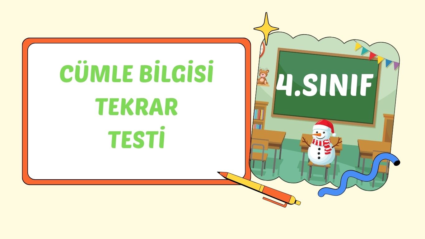 CÜMLE BİLGİSİ TEKRAR TESTİ 1